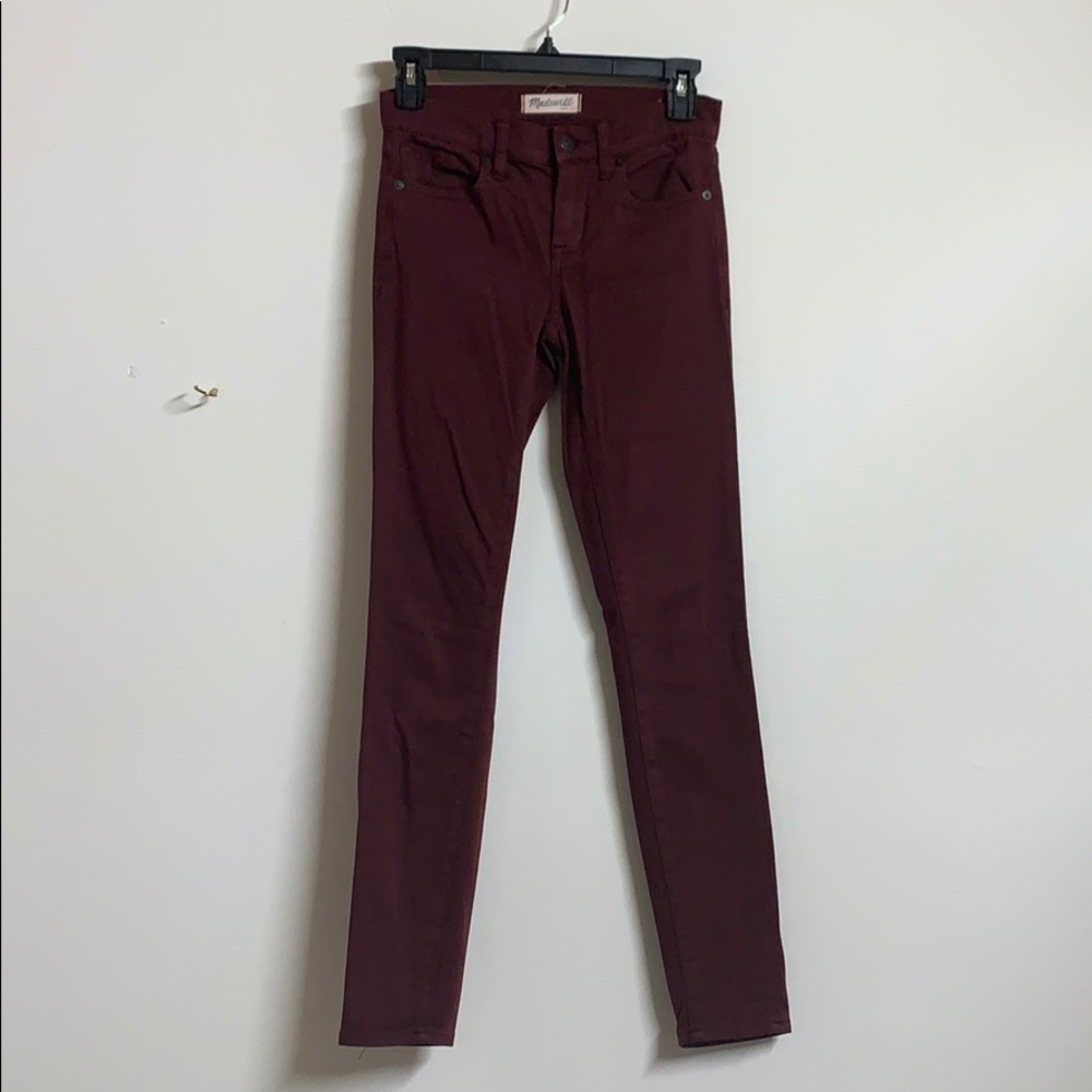 BUNDLE 2 ITEMS FOR $10
 Madewell burgundy skinny skinny jeans size 24